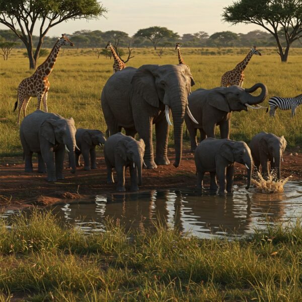 Simulation de Vie d'Éléphants (Version Améliorée)