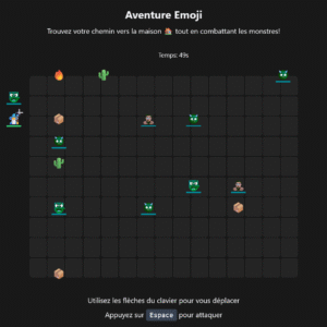 Aventure Emoji Jeu Web Interactif application web
