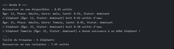 Simulation de Vie d'Éléphants