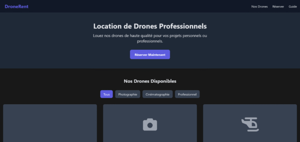 Location de Drones Professionnels application web  template HTML