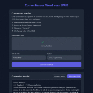 Convertisseur Word vers EPUB