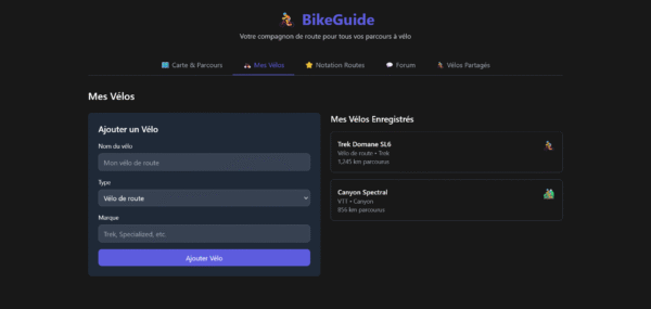 Template HTML "BikeGuide"