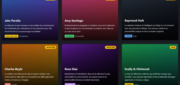 Template HTML "Brooklyn Nine-Nine Showcase"