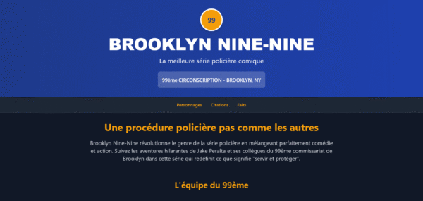 Template HTML "Nine-Nine Squad"