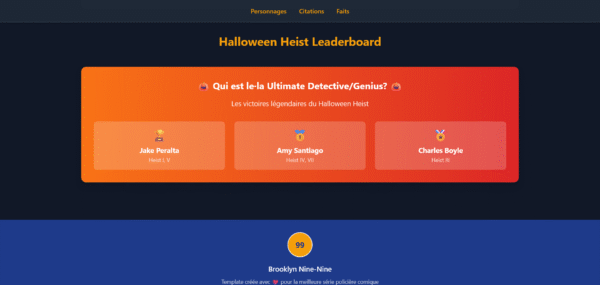 Template HTML "Nine-Nine Squad"