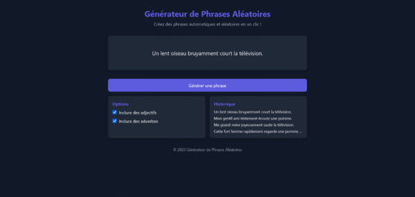 Template HTML "PhraseGenix"