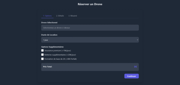 Template HTML "DroneRent"