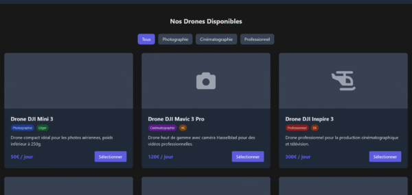 Template HTML "DroneRent"