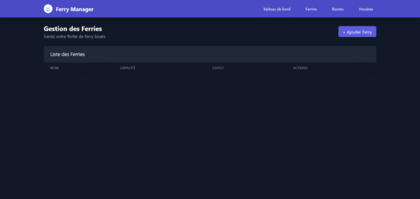 Template HTML "Ferry Manager"