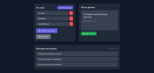 Template HTML "PhraseCraft"