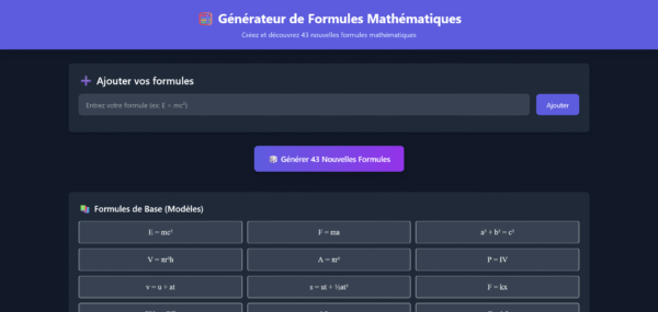 Template HTML "MathGenix"