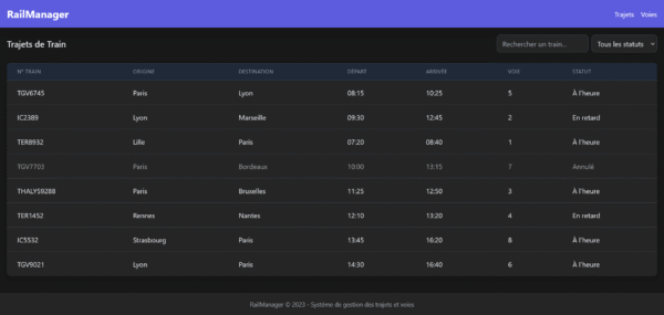 Template HTML "RailManager"