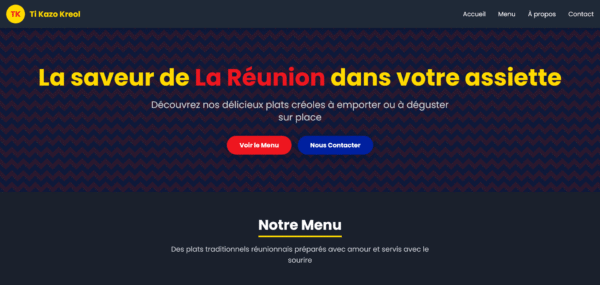 Template HTML "Ti Kazo Kreol"