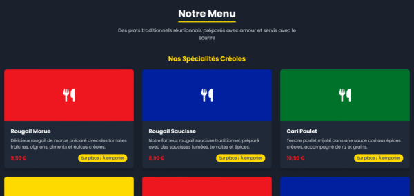 Template HTML "Ti Kazo Kreol"