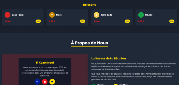 Template HTML "Ti Kazo Kreol"