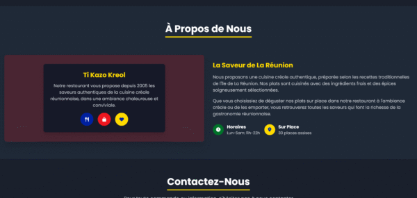 Template HTML "Ti Kazo Kreol"