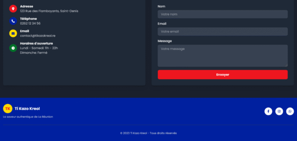 Template HTML "Ti Kazo Kreol"