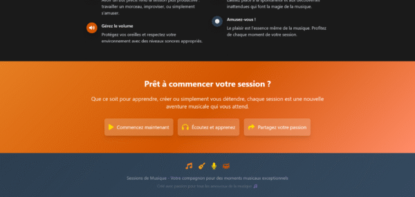 Template Web "Sessions de Musique"