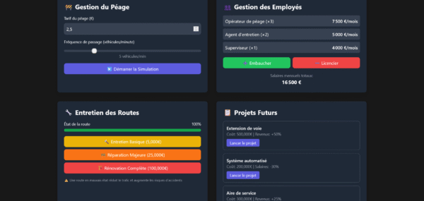🛣️ Simulateur de Péage Autoroutier