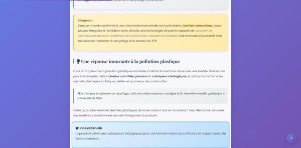 Template HTML - Article de presse écologique