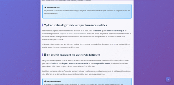 Template HTML - Article de presse écologique