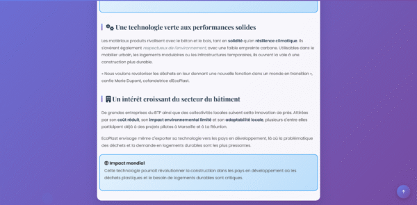 Template HTML - Article de presse écologique