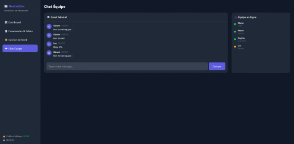 RestauSim est une application web interactive