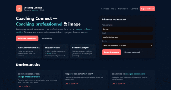Plateforme de Coaching en Ligne