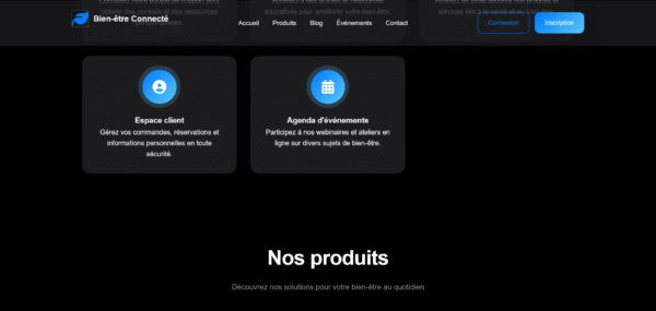 Template HTML "Bien-être Connecté