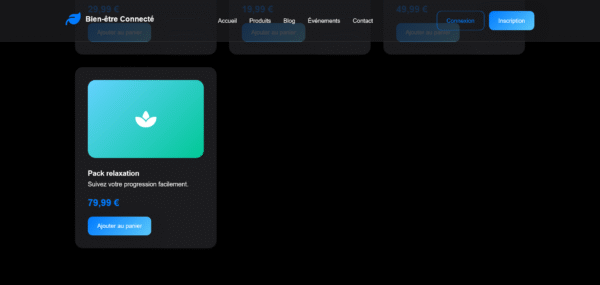 Template HTML "Bien-être Connecté