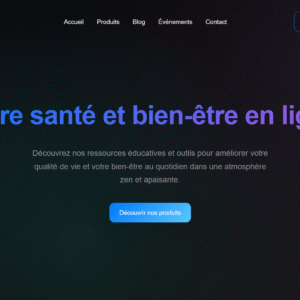 Template HTML "Bien-être Connecté