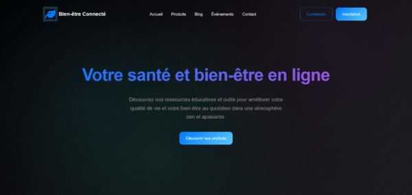 Template HTML "Bien-être Connecté