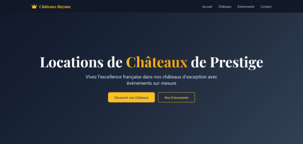 Screenshot 2025-09-24 at 16-28-07 Châteaux Royaux - Location de Prestige Modèle de site web "Châteaux Royaux" pour location de prestige