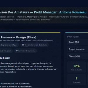 La Maison Des Amateurs - Profil Manager