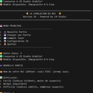 🏰 Simulation du Roi - Version IA (LM Studio)