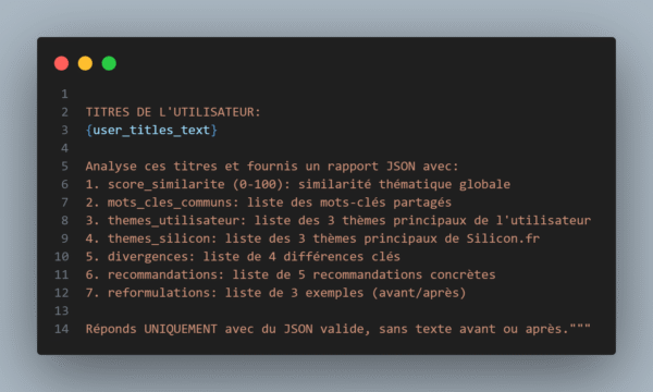 code2 Analyseur de Titres d'Articles Tech - Version Basique (v1.0)
