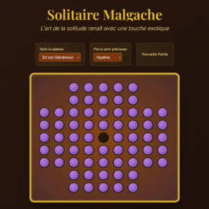 Solitaire Malgache - Jeu HTML