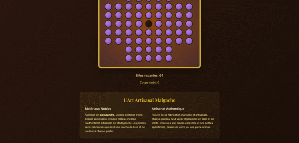 Solitaire Malgache - Jeu HTML