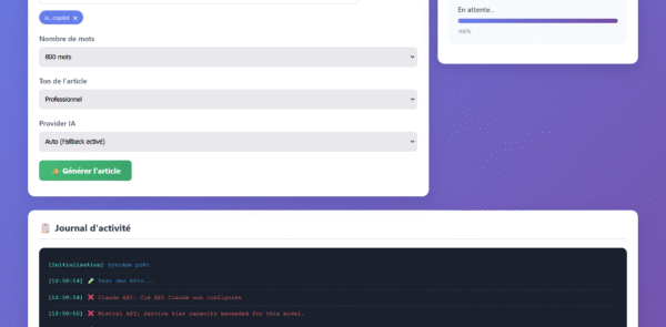 Screenshot 2025-11-19 at 14-31-21 Générateur d'Articles WordPress - IA Intégrée Générateur d'Articles WordPress IA Intégrée