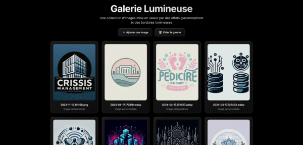 Galerie de Logos Glassmorphism - Pack Premium