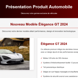 TEMPLATES HTML PRÉSENTATION AUTOMOBILE