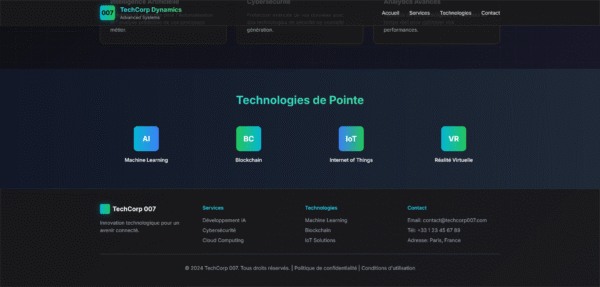 Template HTML "Dynamics"
