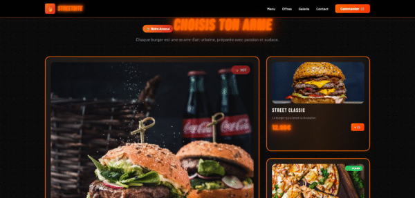 StreetBite - Template HTML Urban Food Experience 🔥