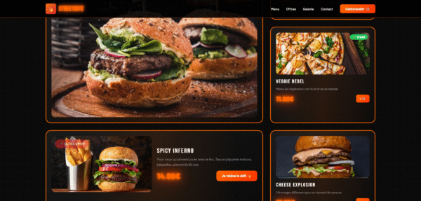 StreetBite - Template HTML Urban Food Experience 🔥
