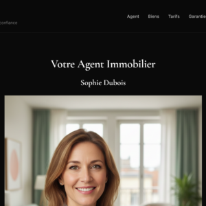 Template ImmoZenith Page d'atterrissage / Site Vitrine d'Agent