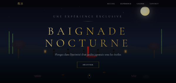 Screenshot 2026-01-14 at 09-59-50 Baignade Nocturne Expérience Exclusive pack 7 Template HTML dont « Chalet des Étoiles »