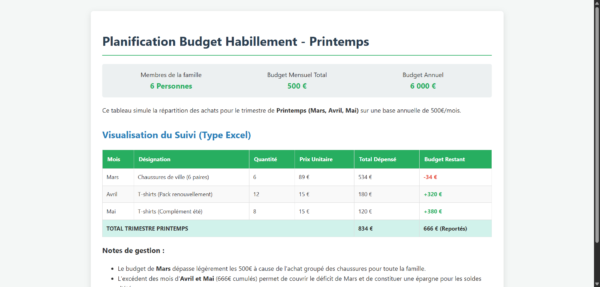 Budget Habillement Famille Nombreuse
