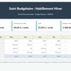 Budget Hiver Famille Monoparentale