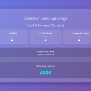 Zero Gaspillage Budget Famille