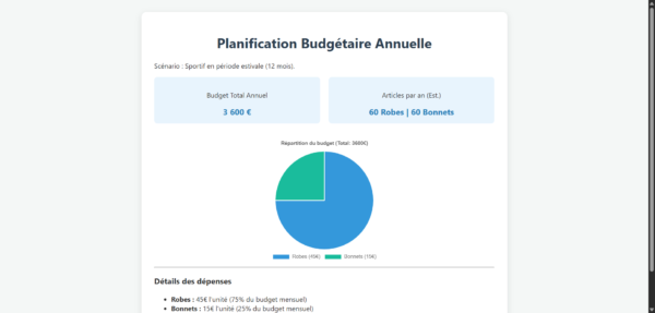 budget annuel equipement sportif